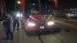 Trujillo: Hampones lanzan bomba molotov a bus con pasajeros
