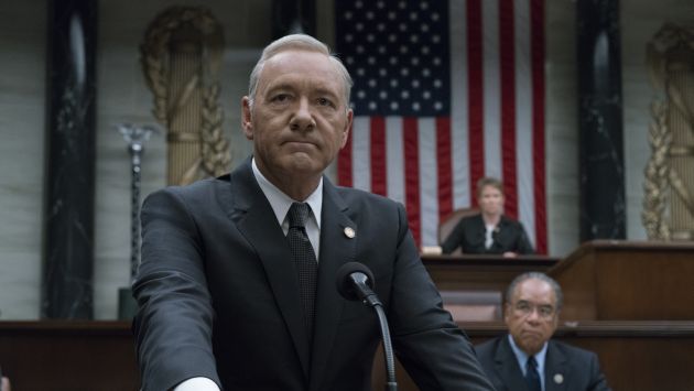 Kevin Spacey es Frank Underwood, el presidente de EE.UU. en 'House of Cards' (Netflix).