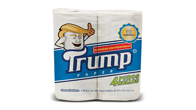 Nuevo papel higiénico Trump será vendido en México y promete 'Suavidad sin fronteras' (AP)