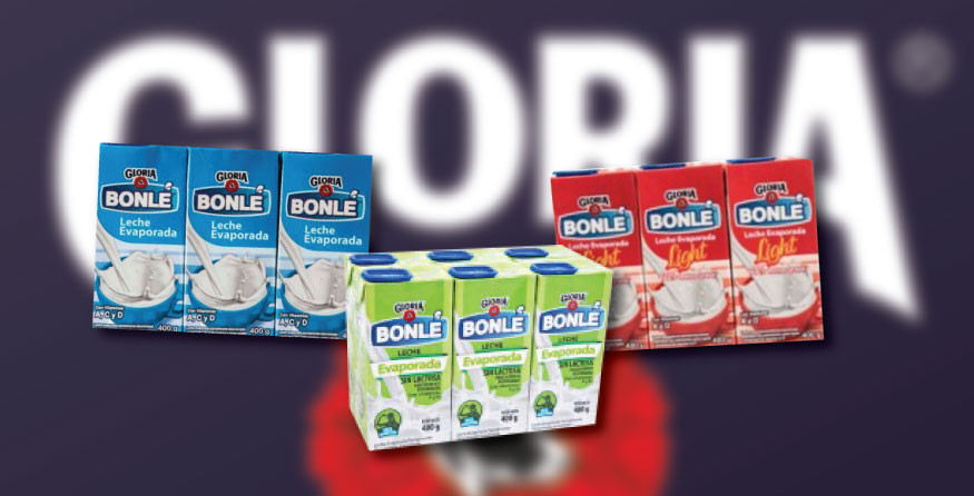 Gloria sacará del mercado nacional estas tres leches Bonlé en formato tetrapack. (Composición)
