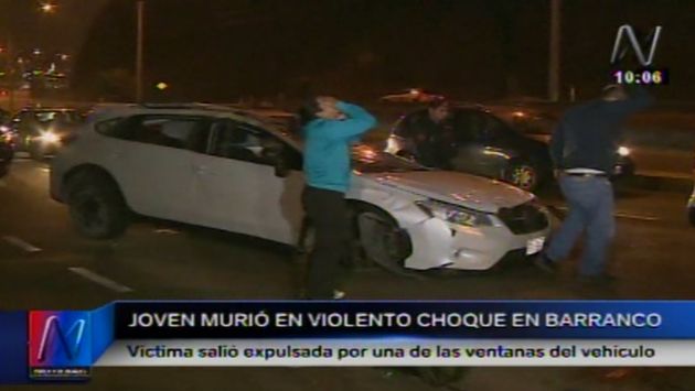 Costa Verde: Conductor de 18 años ocasionó violento choque que dejó un muerto. (Canal N)
