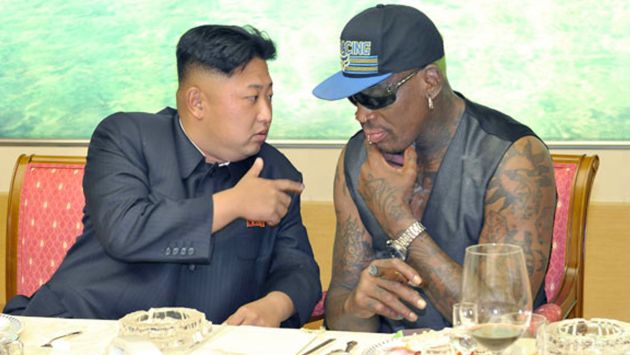 ¿Sabes qué le regaló Dennis Rodman a Kim Jong-un en su visita a Corea del Norte? (AP)