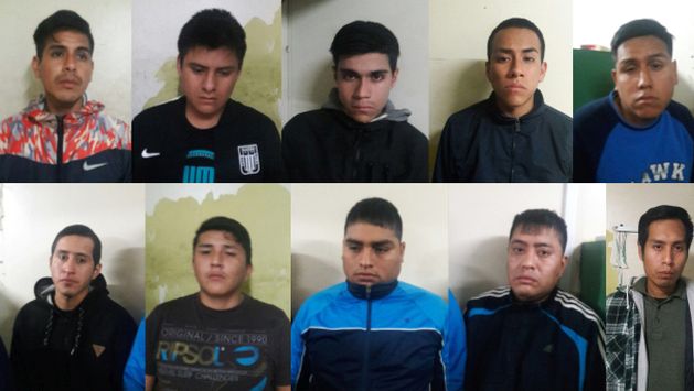 Barristas de Alianza Lima fueron capturados tras balear a hinchas de Universitario. (Mininter)
