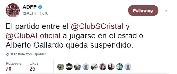 Sporting Cristal vs. Alianza Lima