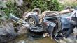 Huarochirí: Dos personas murieron tras caída de camioneta a abismo [FOTOS Y VIDEO]
