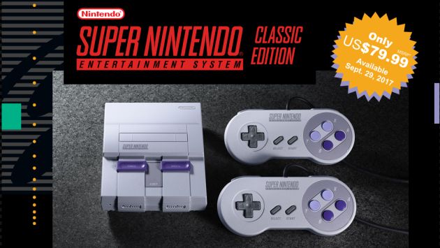 Super NES Classic edition estará a la venta desde septiembre. (Nintendo)