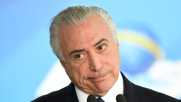 El presidente de Brasil MIchel Temer fue denunciado el lunes por corrupción pasiva (AFP). 