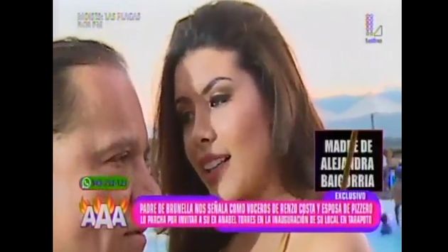 Esposa de Mauricio Diez Canseco lo ‘cuadra’ por llamar ‘bebita’ a Anabel Torres. (Captura de TV)