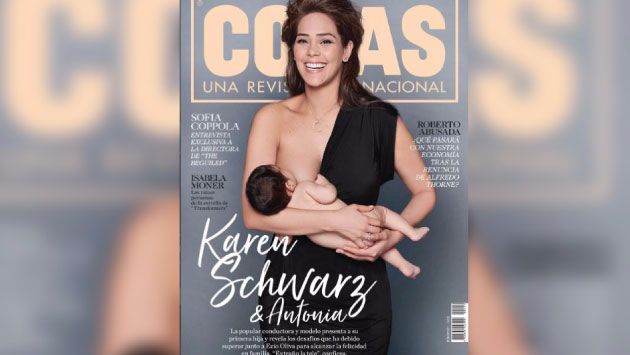 Karen Schwarz fue criticada por portada de revista Cosas y respondió así. (Cosas)