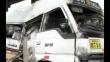 Surco: 14 heridos deja accidente entre combi y camión de carga [VIDEO]