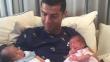 Cristiano Ronaldo compartió tierna foto con sus mellizos recién nacidos