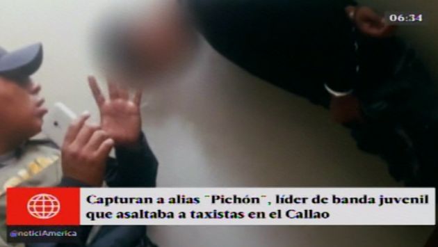 Cayó ‘Pichón’, el terror de taxistas en el Callao. (Captura de TV)