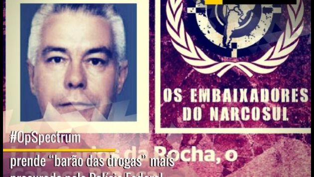Luiz Carlos da Rocha, alias Cabeza Blanca, era buscado por la Interpol.