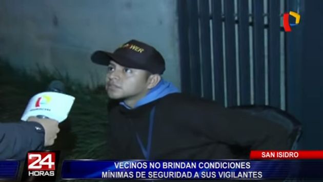 San Isidro: Vigilantes trabajan en condiciones deplorables (Panorama)