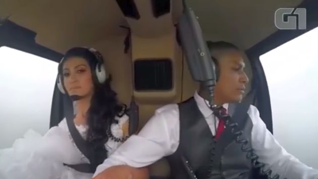 El trágico desenlace de una novia que quería llegar a su boda en helicóptero en Brasil. (YouTube:G1oficial)