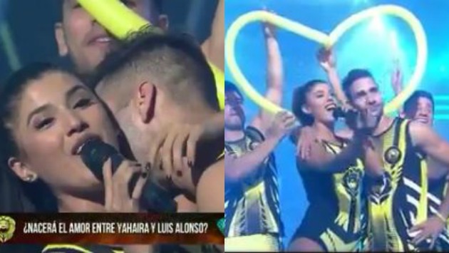 ¿Yahaira y Luis Alonso son la nueva pareja en 'Esto es guerra'?. (Foto: Captura de Canal 4)