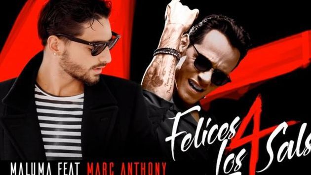 Maluma lanza versión de 'Felices los 4' con Marc Anthony (MalumaVEVO). 