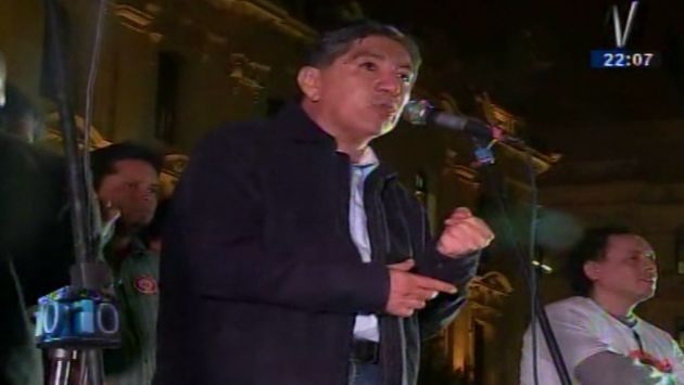 Guillén anunció más marchas contra Fujimori. (Captura de Canal N)