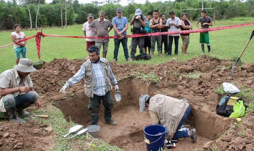 En junio pasado, se exhumó el cuerpo de Edgardo Isla en Huánuco. (Fiscalía). 