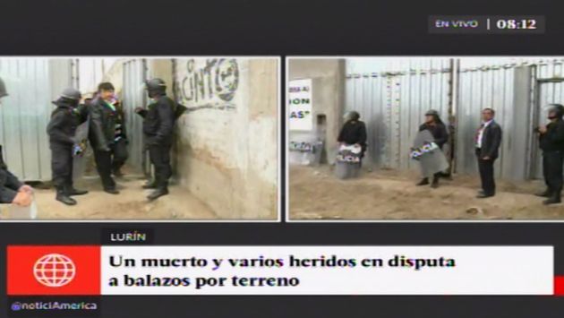 Enfrentamiento entre presuntos traficantes de terrenos dejó un muerto y 3 heridos. (Captura de TV)