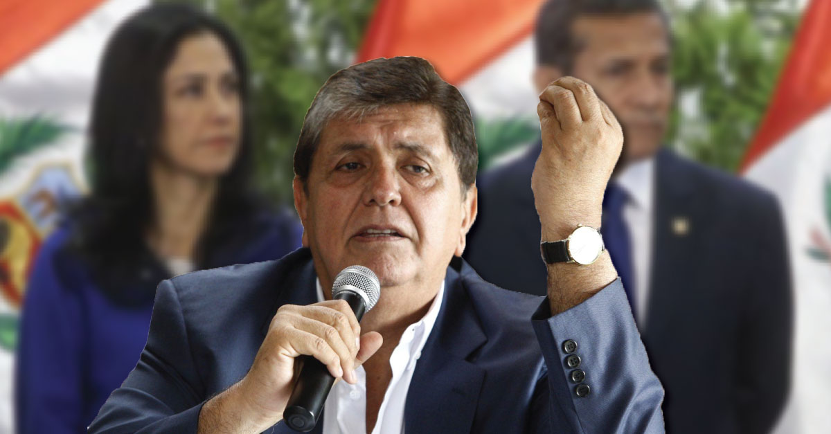 Alan García se pronunció sobre la prisión preventiva a Ollanta Humala y Nadine Heredia. 