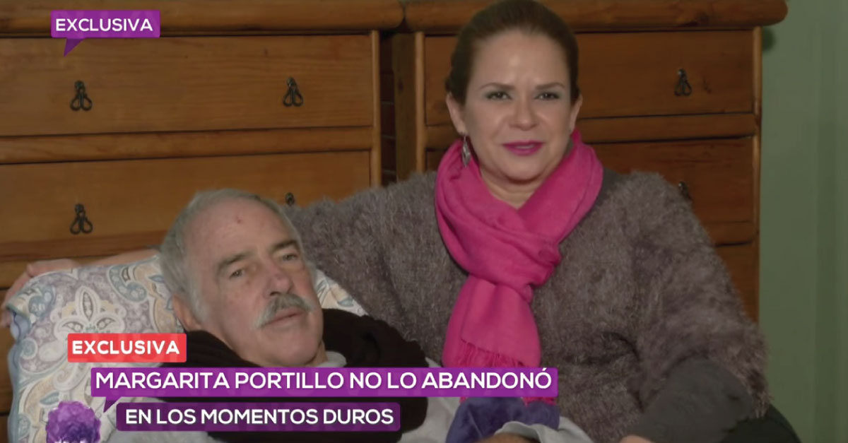 El actor de 76 años al lado de su esposa incondicional, Margarita.