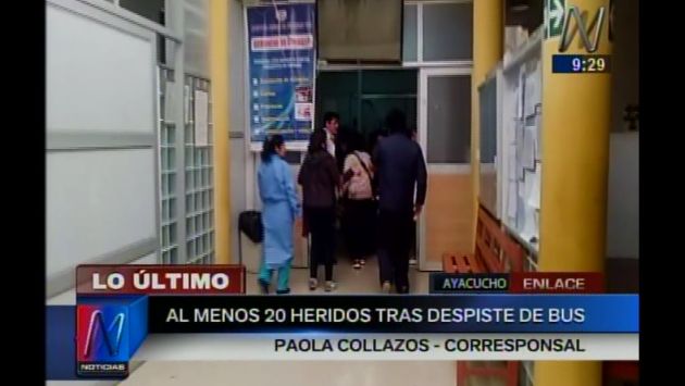 Al menos 20 heridos tras despiste de bus en Ayacucho. (Captura de video)
