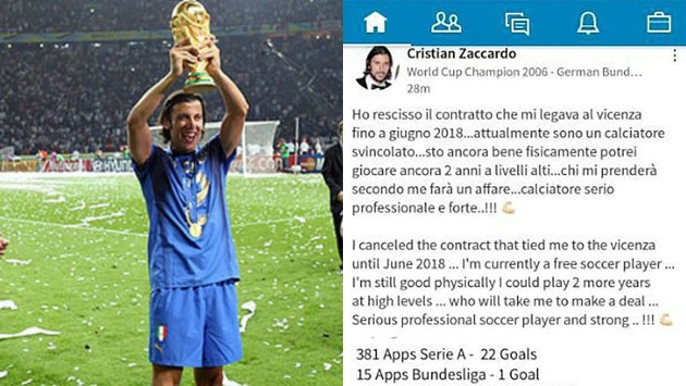 Cristian Zaccardo: Ganó un Mundial de fútbol y ahora buscar equipo a través de Linkedin