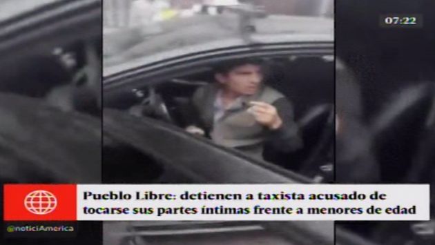 Taxista fue detenido por mostrar sus genitales frente a menores de edad. (América Noticias)