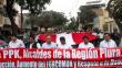 Alcaldes de Piura marchan para exigir al Ejecutivo acelerar labores de reconstrucción