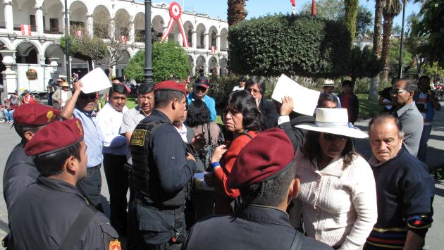 Profesores mantuvieron huelga en Arequipa. (Miguel Idme)