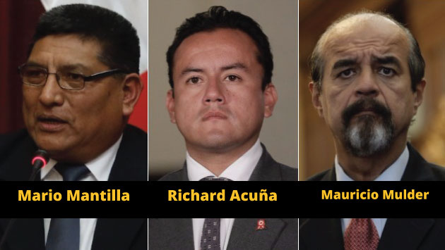 Los congresistas que acompañarán a Luis Galarreta en la Mesa Directiva del Congreso.