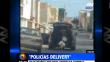 Callao: Policías utilizan patrullero para llevar productos bajo servicio 'delivery' [VIDEO]
