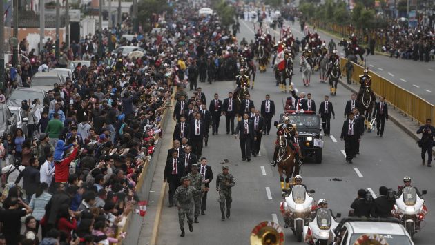 Cinco delegaciones internacionales participaron en la Gran Parada Militar. (César Campos)