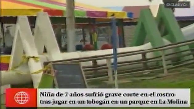 La Molina: Menor de 7 años sufrió corte en la frente tras jugar en tobogán municipal (América TV)