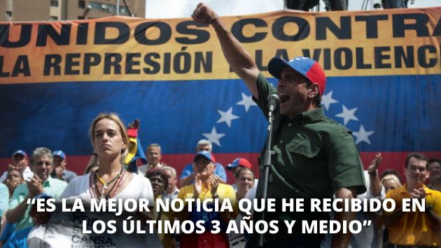 Leopoldo López confirmó que su esposa, Lilian Tintori, está embarazada. (Getty/Perú21)