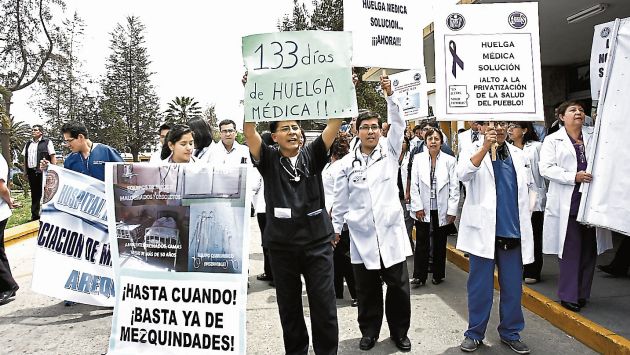 Médicos en huelga iniciarán entrega de hospitales a la Fiscalía (USI)