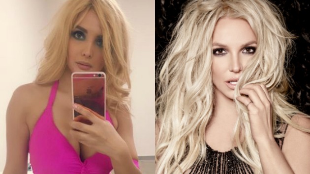 La 'chica selfie' imitó a Britney Spears. (Instagram/Rosángela Espinoza)