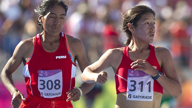 Inés Melchor y Wilma Arizapana corrieron en el Mundial de Atletismo. (Perú21)