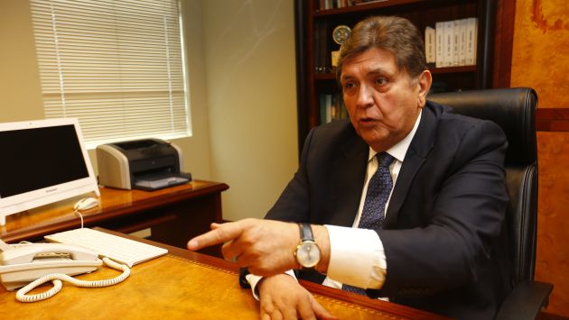 El ex jefe de Estado García es investigado por el presunto delito de lavado de activos. (USI)