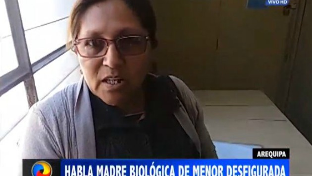 Damasina Huanca es la madre biológica de la menor de 3 años. (Captura ATV  Noticias)