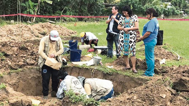 La Fiscalía realizó exhumaciones en la selva del país. (USI)
