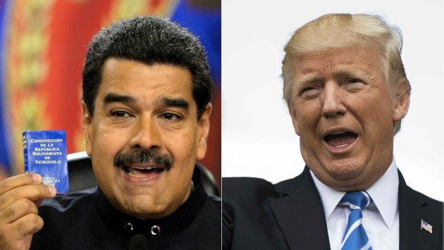 Nicolás Maduro, presidente de Venezuela y Donald Trump, mandatario de EE.UU. (AFP).