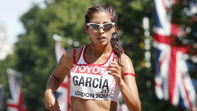 Kimberly García alcanzó nuevo récord en el Mundial de Atletismo en Londres. (EFE)