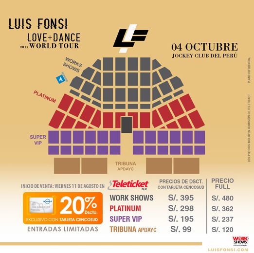 Luis Fonsi: Mira cuánto cuestan las entradas para escuchar 'Despacito' |  ESPECTACULOS | PERU21